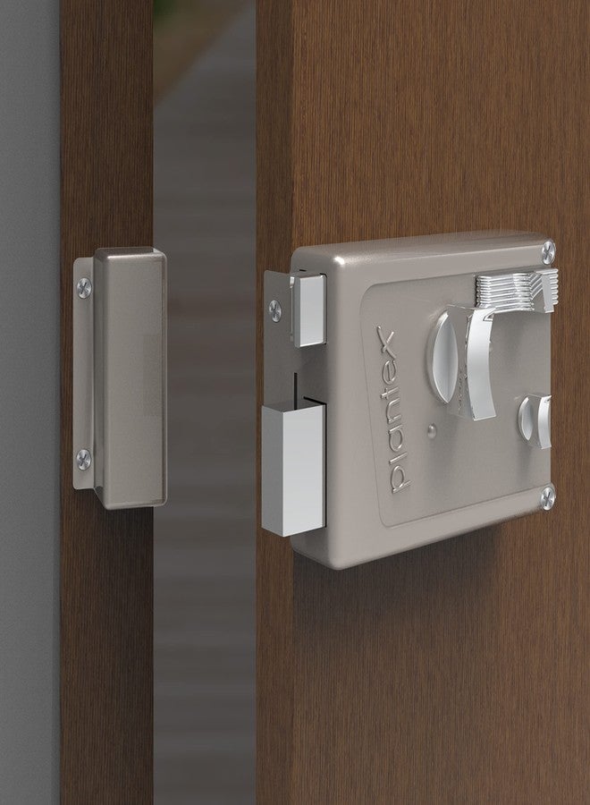 Plantex Heavy Duty Night Latch Door Lock with Key & Knob for Main Door/Inside Opening for Home,Hotel,Office - Pack of 1 (Matt) - Image 1